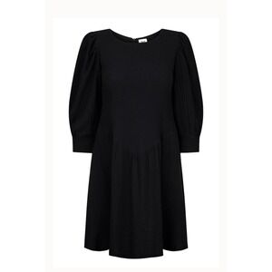Tach Clothing Anker Muslin Dress Black 100% Cotton Puff Sleeve Size M